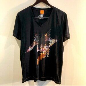 BOSS ORANGE Sz M T-Shirt  With Houndstooth Design